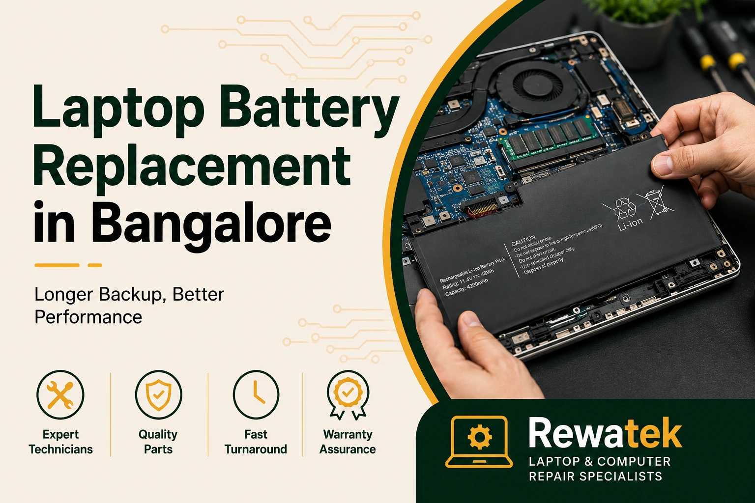 Laptop Battery Replacement in Bangalore